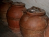 Traditional olive oil pots