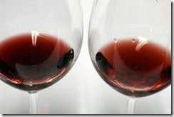 two glasses of Corton GC 2007