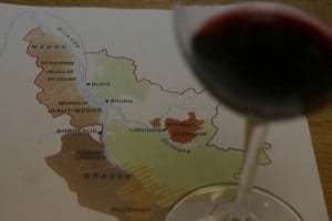 Wine and map