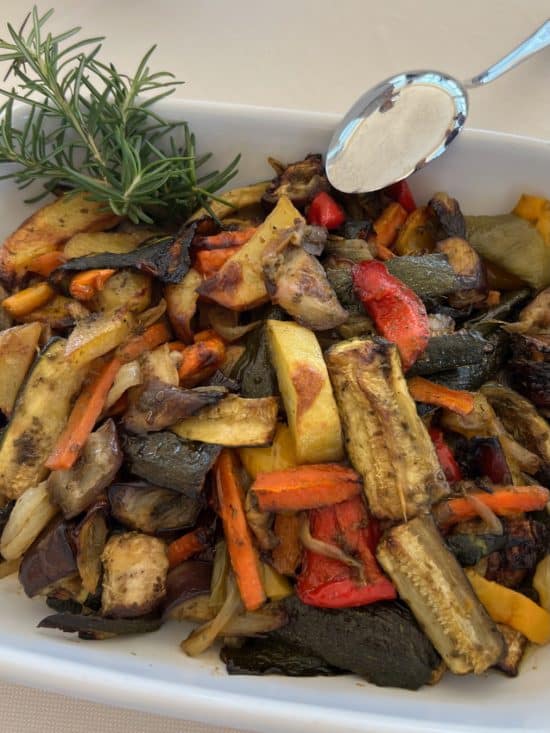 Rosemary-infused vegetables