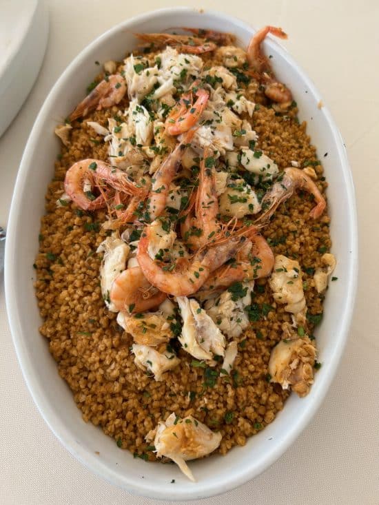 Seafood and couscous